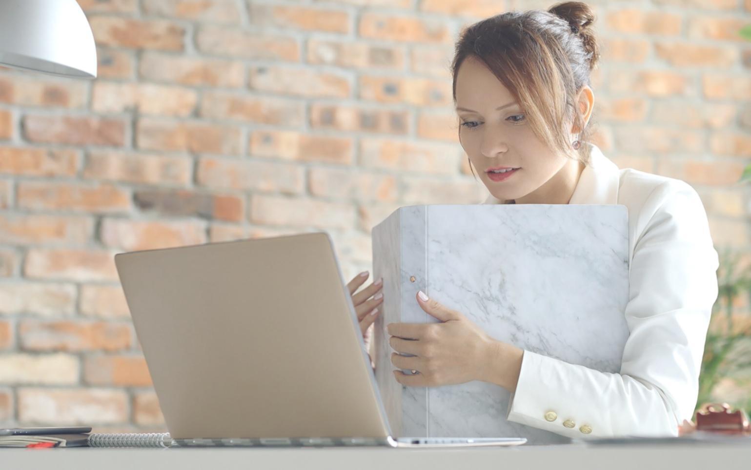 Financial analysis workspace with business documents and planning materials